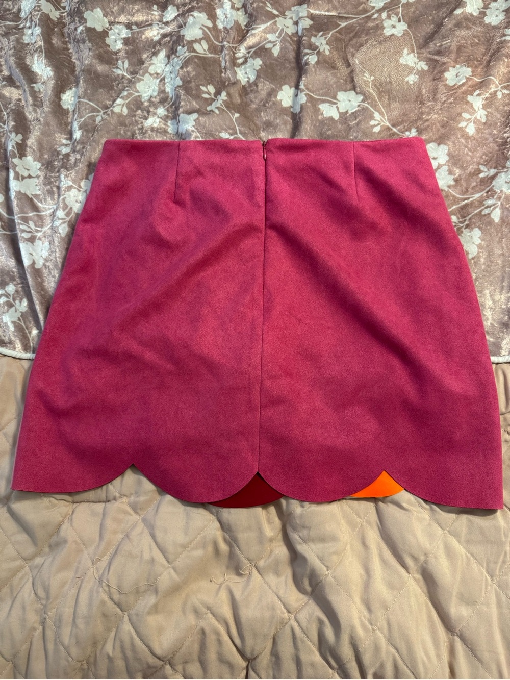 NWOT Blushing Brunette Colorblock Halter Neck Faux Suede Studded Skirt Set Sz XL - Picture 6 of 12